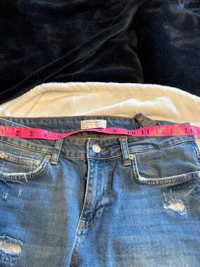 Zara Women’s Blue Distressed Boyfriend Jeans